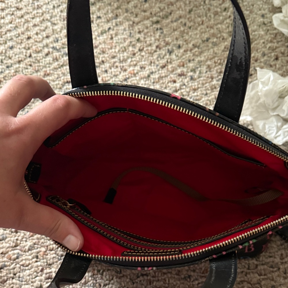 Dooney & Bourke Black Multicolor Satchel - Picture 3 of 5